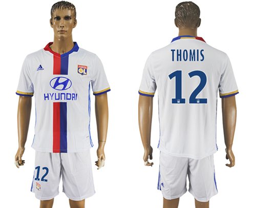 Lyon #12 Thomis Home Soccer Club Jersey - Click Image to Close